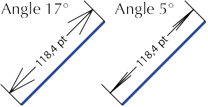 The angle of a few arrowheads can be changed.